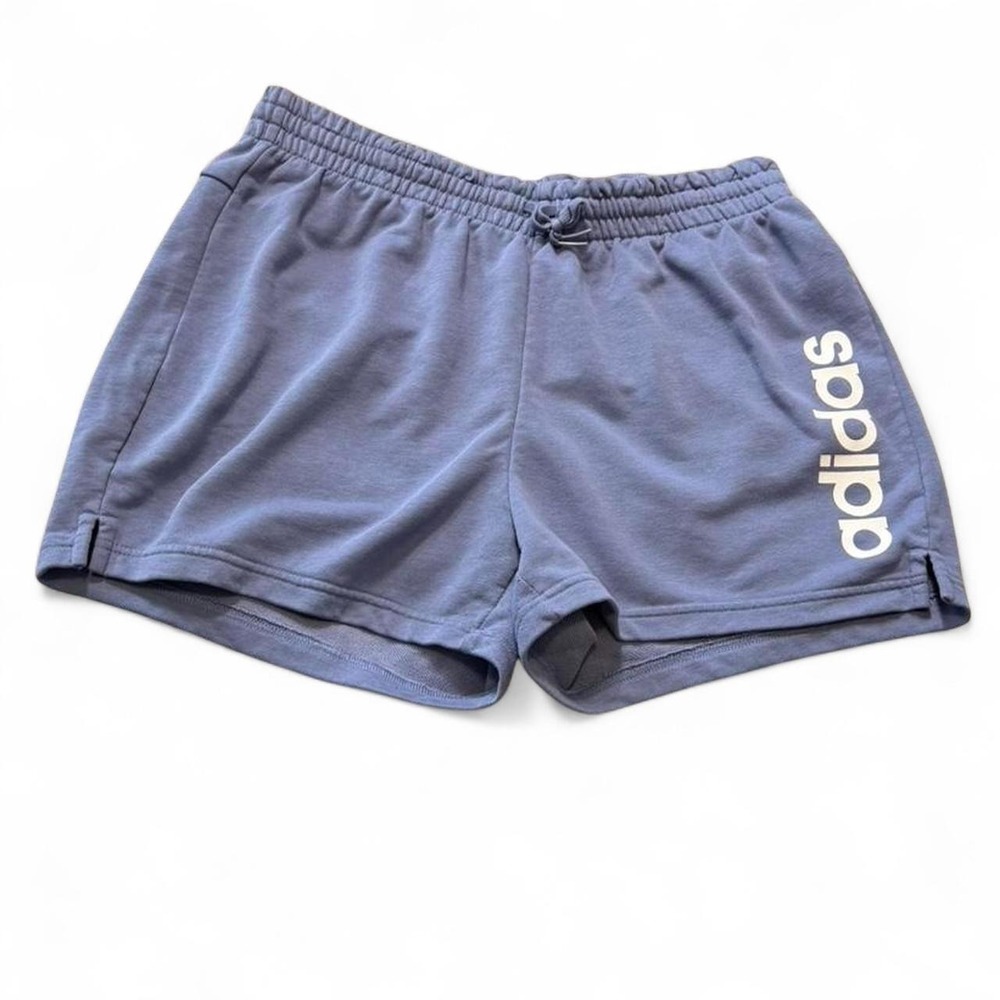 Adidas Essentials Slim‎ Logo Orbit Violet French Terry Shorts, Women's Size 1X
